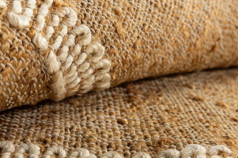 Индийский ковёр из джута — JUTE — ZA424-WHITE-NATURAL