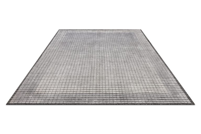 Индийский ковёр из эвкалиптовый шёлк и хлопка — DOVE MODERN — SR09-GRY