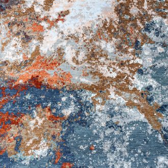 Индийский ковёр из шерсти и арт-шёлка - CHAOS THEORY KA - CTHK_R_1001-GREY-BGE - 184 x 276