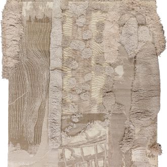 Индийский ковёр из шерсти и бамбуковый шёлк и хлопка - IRREGULAR - IRG_R_ESRM5245-D.IVORY-WHITE - 225 x 240