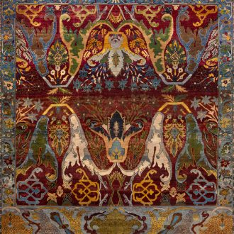 Индийский ковёр из шерсти - ZIEGLER VINTAGE - ZIEV_R_AC228-RED-BLU(244x278) - 244 x 278