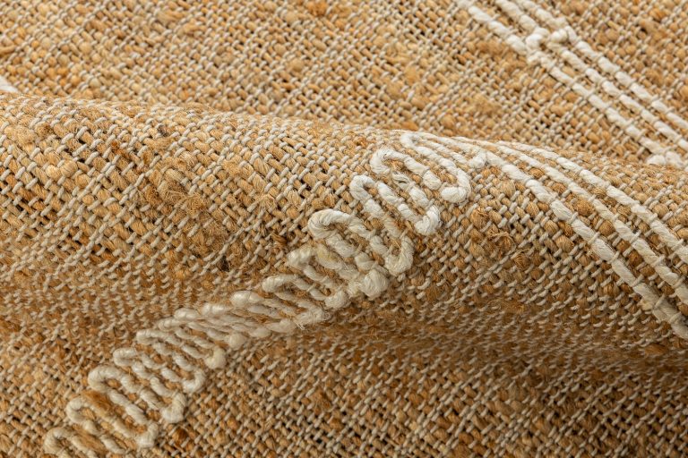 Индийский ковёр из джута — JUTE — ZA424-WHITE-NATURAL