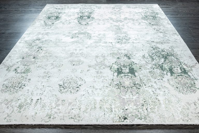 Турецкий ковёр из эвкалиптовый шёлк и акрила — VERANO — 9354L-GREEN-CREAM