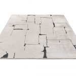 Турецкий ковёр из хлопка и вискозы и акрила — SHELL — 3704-TRACE BLACK — ECRU