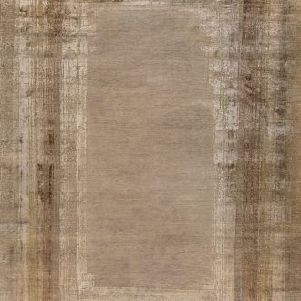 Индийский ковёр из шерсти и шёлка и хлопка - WEST HOLLYWOOD - WESH_R_PJ2961-BEIGE - 410 x 611