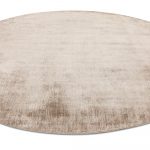 Индийский ковёр из арт-шёлка и хлопка — CROSS SPECIAL — A037-LT.BEIGE(Round)