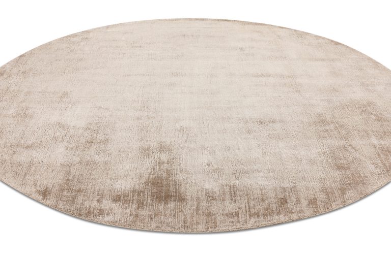 Индийский ковёр из арт-шёлка и хлопка — CROSS SPECIAL — A037-LT.BEIGE(Round)