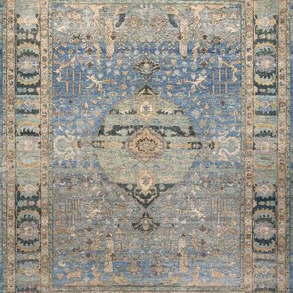 Индийский ковёр из шерсти и хлопка - SOMEPLACE IN TIME - SOMP_R_EA3006-IBLU-SBLU - 246 x 305