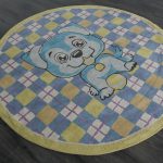Индийский ковёр из хлопка — HAPPY DAY — HX5-0L-BLU-GRN(Round)