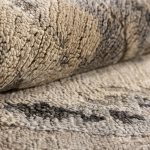 Индийский ковёр из арт-шёлка — STORM — FR1221-SILVER-CHARCOAL(Round)