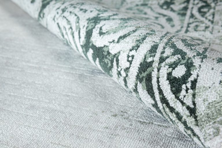 Турецкий ковёр из эвкалиптовый шёлк и акрила — VERANO — 9356L-GREEN-CREAM