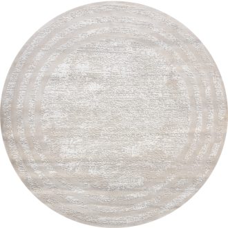 Турецкий ковёр из полипропилен и полиэстера - MOON - MOON_M_6489A-CREAM-L.GREY(Round) - 300 x 300