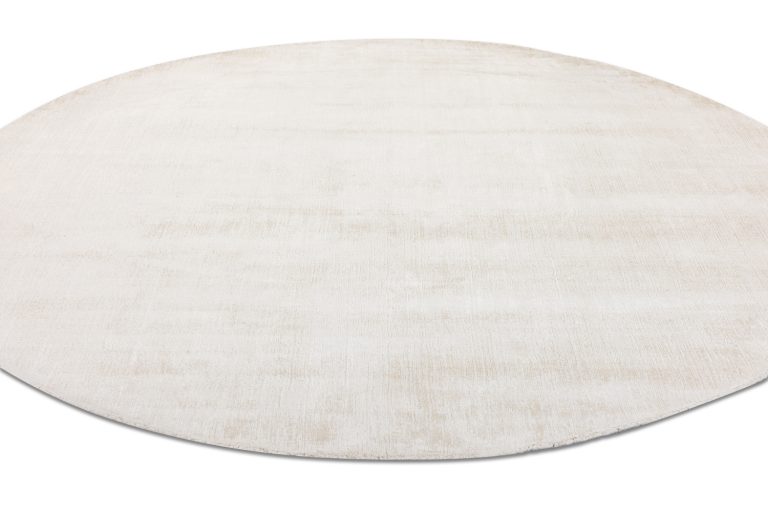 Индийский ковёр из арт-шёлка и хлопка — CROSS SPECIAL — G099-WHT(Round)