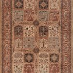 Индийский ковёр из шерсти - MUSEUM - PASHMINA-RED-GLD_MUS/R/1230-2-890-210U17L_ - 213 x 305