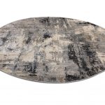 Индийский ковёр из арт-шёлка — STORM — FR1221-SILVER-CHARCOAL(Round)