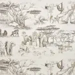 Обои Pierre Frey — Masai mara — Oasis FP433002 (коллекция Les Dessins 2)
