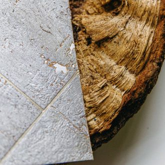 Обои Coordonne - Diamond Cork Silver A00414 (коллекция Woodcraft)