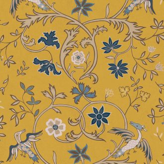 Обои Coordonne - Antwerp Damask Mustard D00143 (коллекция Damaskus)