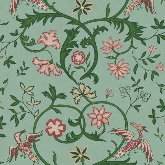 Обои Coordonne - Antwerp Damask Sage D00145 (коллекция Damaskus)