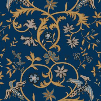 Обои Coordonne - Antwerp Damask Sapphire D00142 (коллекция Damaskus)