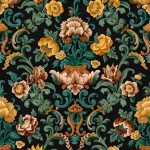 Обои Coordonne - Aranjuez Damask Onyx D00134 (коллекция Damaskus)