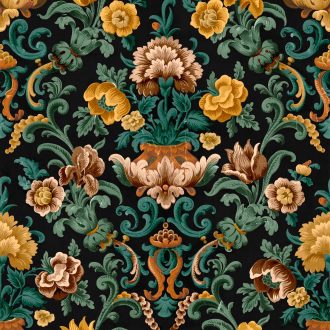Обои Coordonne - Aranjuez Damask Onyx D00134 (коллекция Damaskus)
