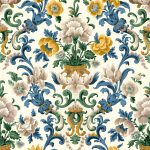 Обои Coordonne - Aranjuez Damask Sapphire D00129 (коллекция Damaskus)