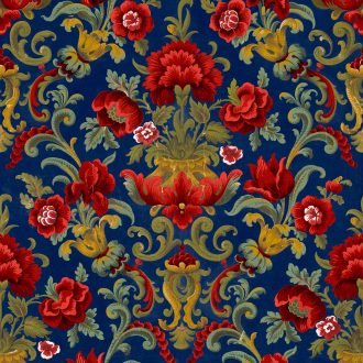 Обои Coordonne - Aranjuez Damask Vermilion D00133 (коллекция Damaskus)
