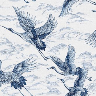 Обои Coordonne - Imperial Ibis Sapphire B00136 (коллекция Forbidden City)