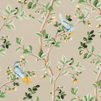 Обои Coordonne - Birds Prosperity Papyrus B00119 (коллекция Forbidden City)