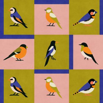 Обои Coordonne - Like a Bird Cobalt C00134 (коллекция Coco Davez Colortherapills)