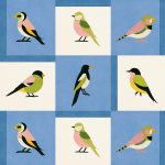 Обои Coordonne - Like a Bird Blue C00137 (коллекция Coco Davez Colortherapills)