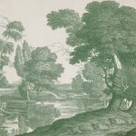Обои Coordonne - Engraving Green B00368 (коллекция Victorian)