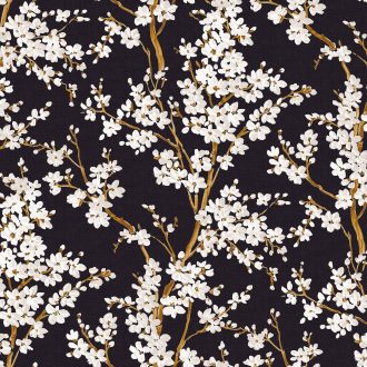 Обои Coordonne - Cherry Blossom Onyx B00131 (коллекция Forbidden City)