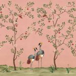 Обои Coordonne - Crowned Crane Rose B00163 (коллекция Forbidden City)