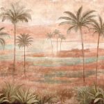 Обои Coordonne - Draa Palms Rose B00453 (коллекция Berber)