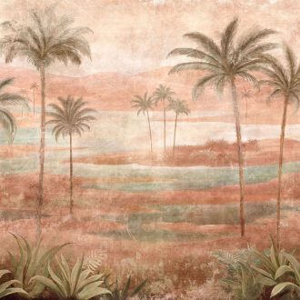 Обои Coordonne - Draa Palms Rose B00453 (коллекция Berber)