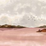 Обои Coordonne - Dungeness view Pink A00932 (коллекция Central Saint Martins – Rest Time)