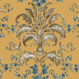 Обои Coordonne - French Damask Mustard D00139 (коллекция Damaskus)