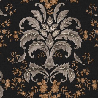 Обои Coordonne - French Damask Onyx D00135 (коллекция Damaskus)