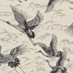 Обои Coordonne - Imperial Ibis Nacre B00132 (коллекция Forbidden City)