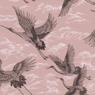 Обои Coordonne - Imperial Ibis Rose B00135 (коллекция Forbidden City)