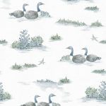 Обои Coordonne - Mallard-Duck Aqua YSP0537 (коллекция 
Cotswolds, Ybarra & Serret for Coordonne)