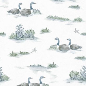 Обои Coordonne - Mallard-Duck Aqua YSP0537 (коллекция 
Cotswolds, Ybarra & Serret for Coordonne)