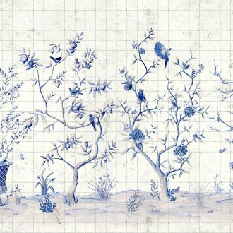 Обои Coordonne - Meihua Blue Spirulina 7900050 (коллекция Random Chinoiseries II)