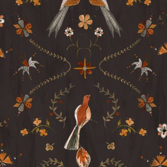 Обои Coordonne - Metaphoric birds Black A00928 (коллекция Central Saint Martins – Rest Time)