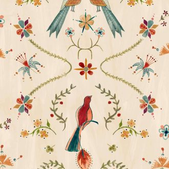 Обои Coordonne - Metaphoric birds Fawn A00927 (коллекция Central Saint Martins – Rest Time)
