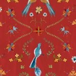 Обои Coordonne - Metaphoric birds Red A00930 (коллекция Central Saint Martins – Rest Time)