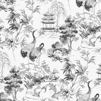 Обои Coordonne - Ming Pagoda Nacre B00141 (коллекция Forbidden City)