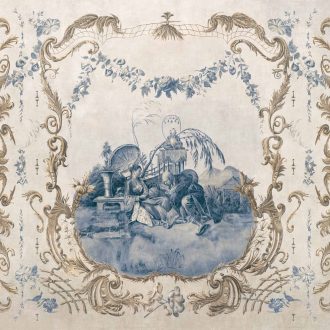 Обои Coordonne - Ming Portrait Sapphire B00159 (коллекция Forbidden City)